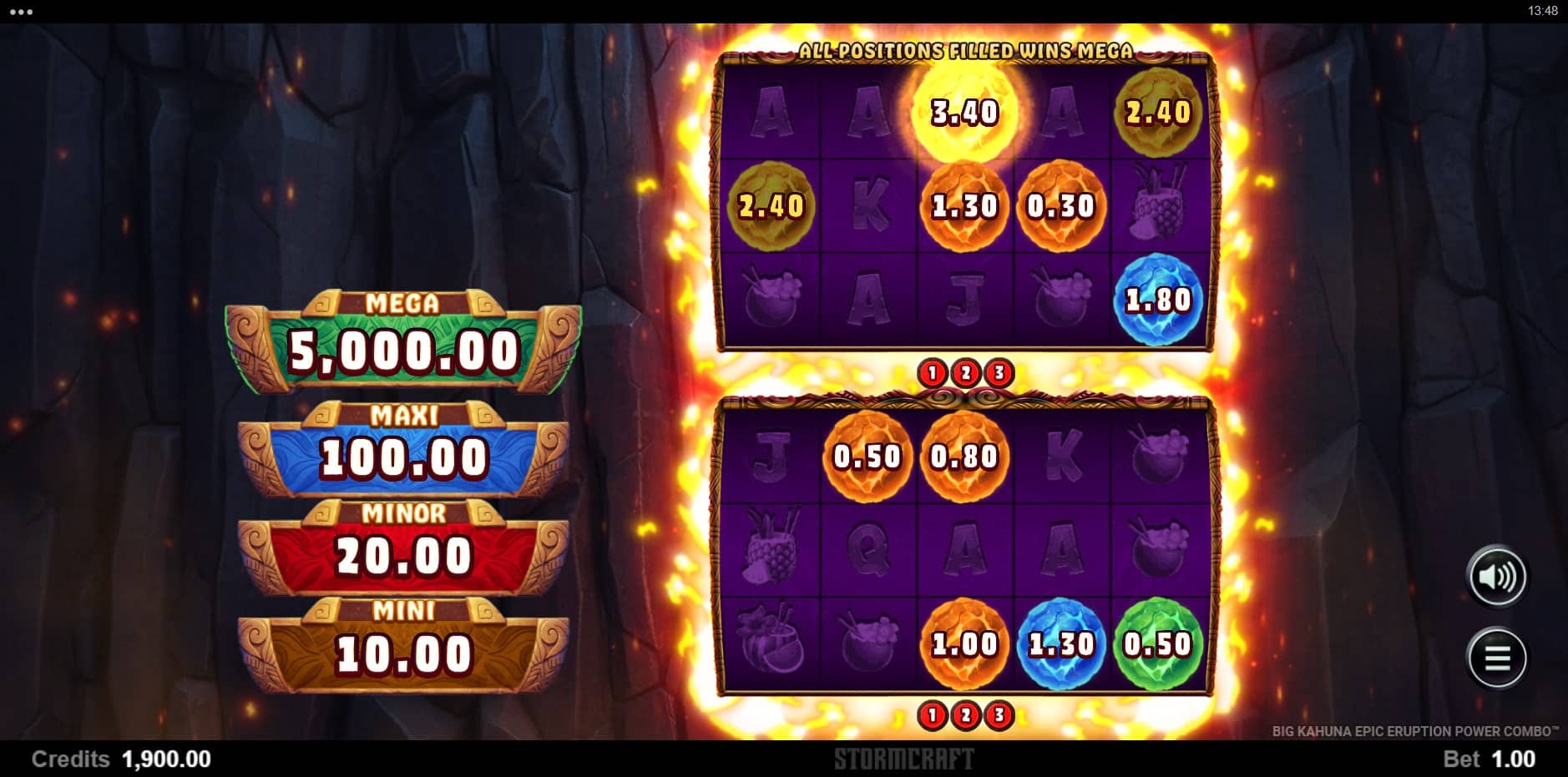 Big Kahuna Epic Eruption Power Combo slot