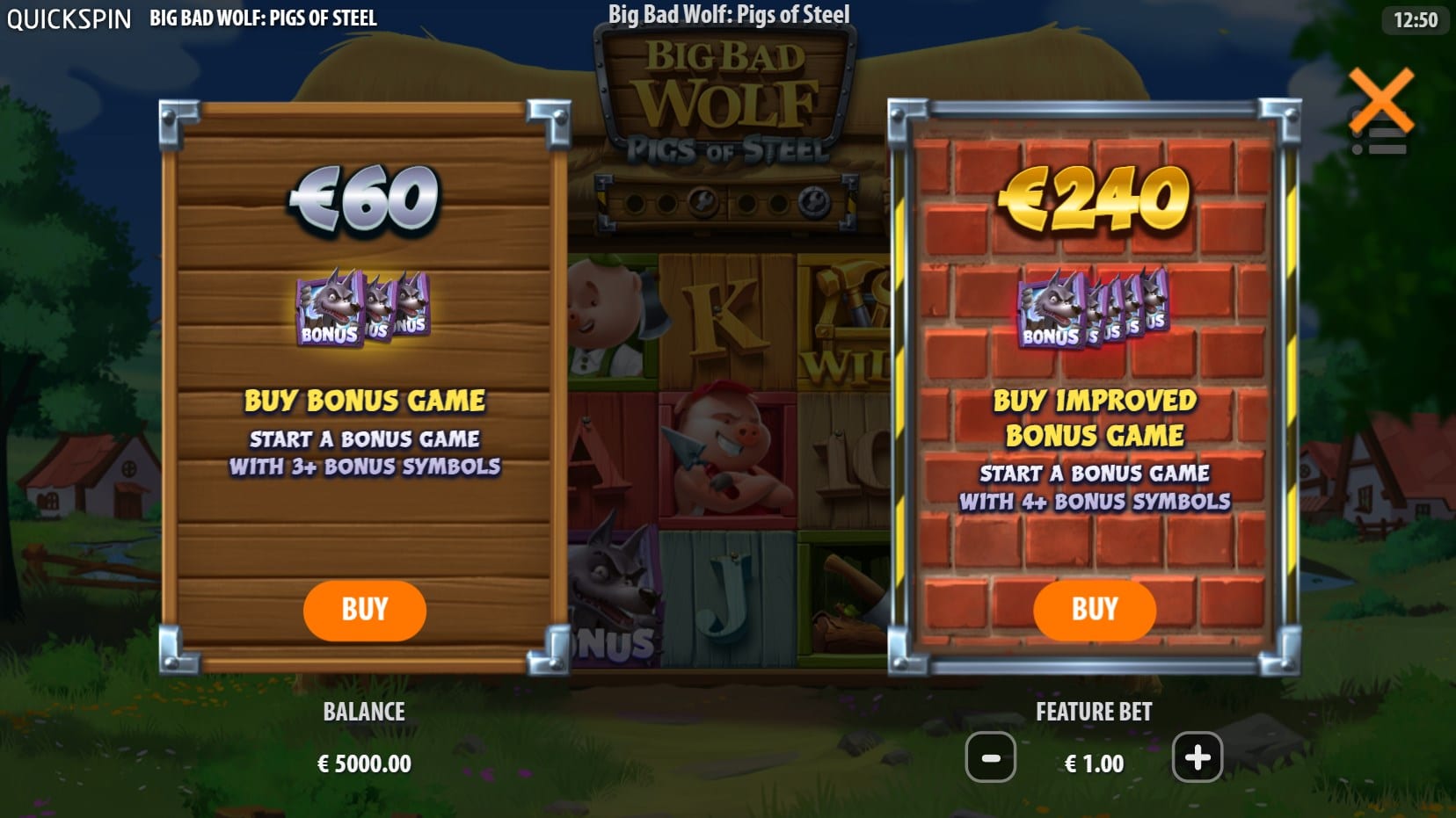 Big Bad Wolf Pigs of Steel slot