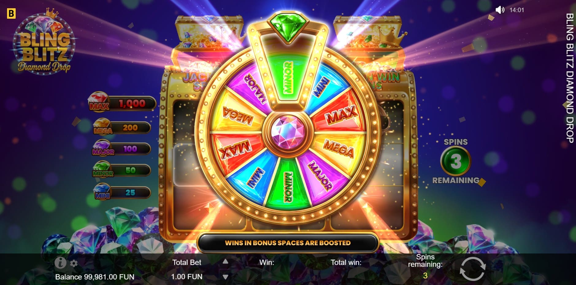 Bling Blitz Diamond Drop slot