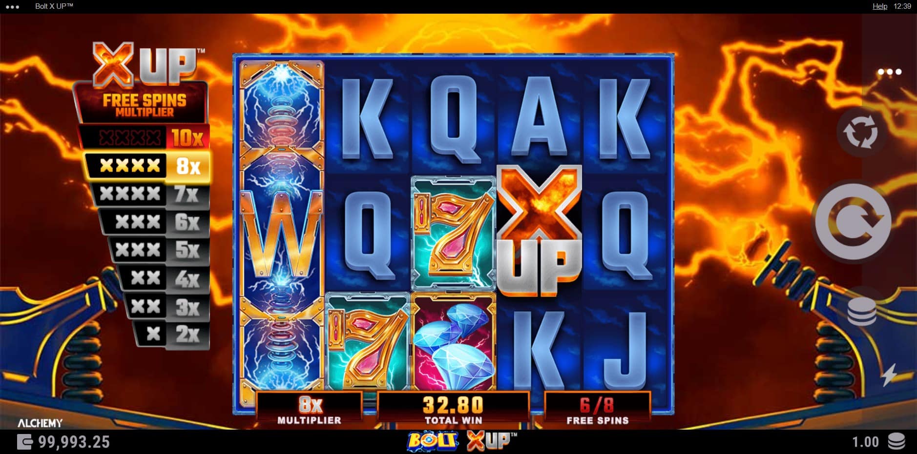 Bolt X UP slot