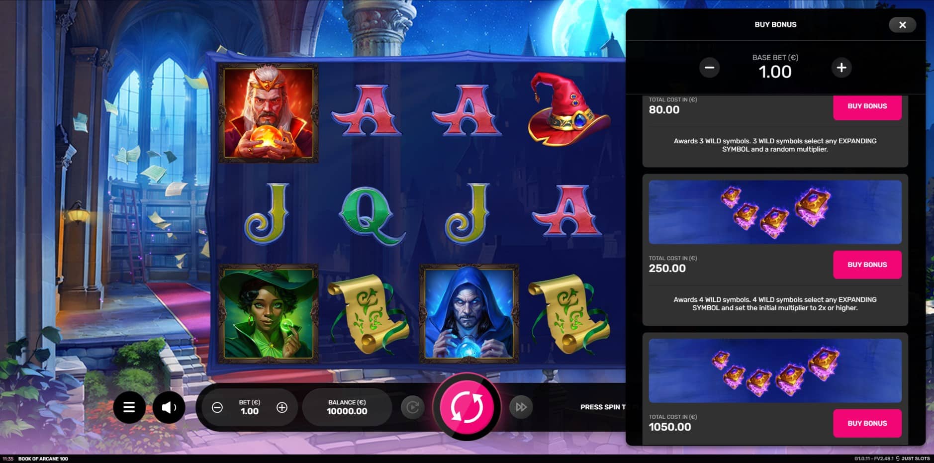 Book of Arcane 100 slot
