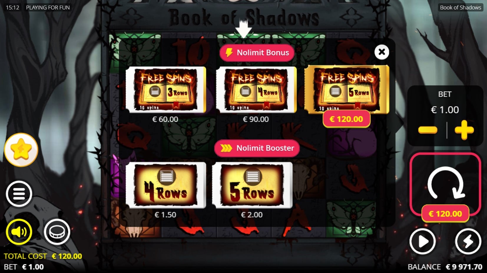 Book of Shadows slot