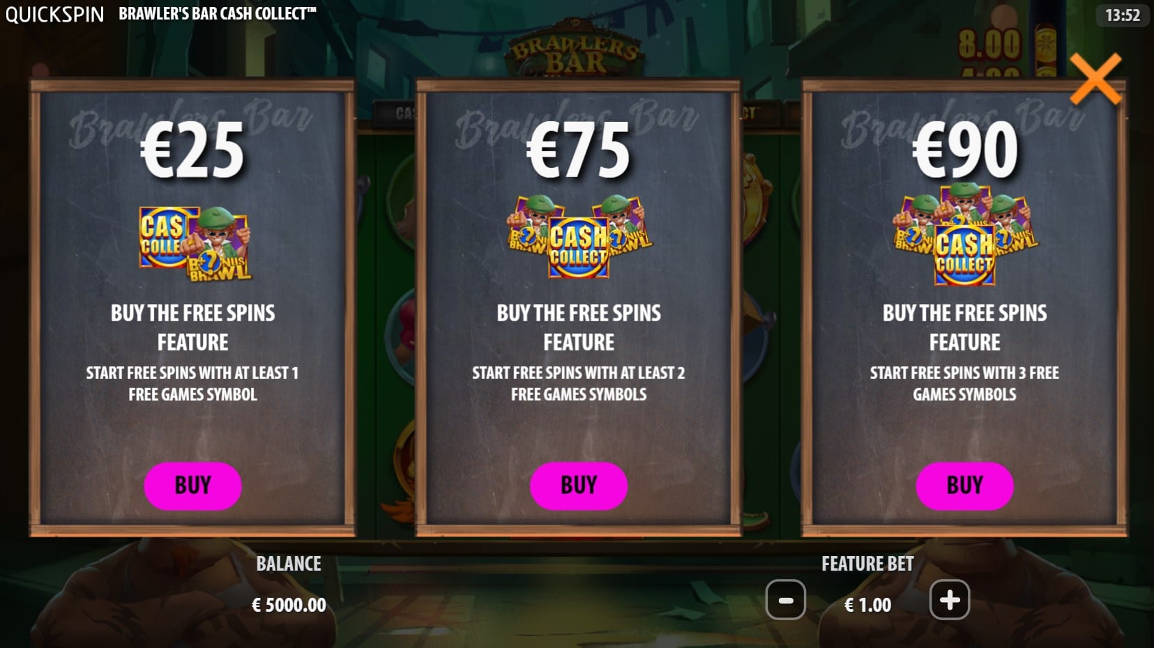 Brawlers Bar Cash Collect slot