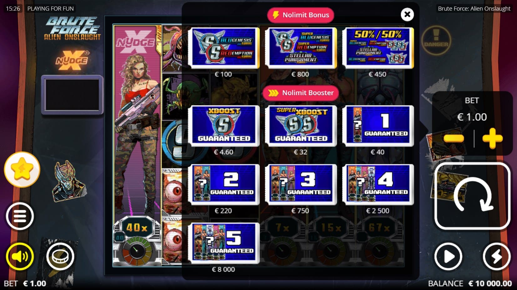 Brute Force Alien Onslaught slot