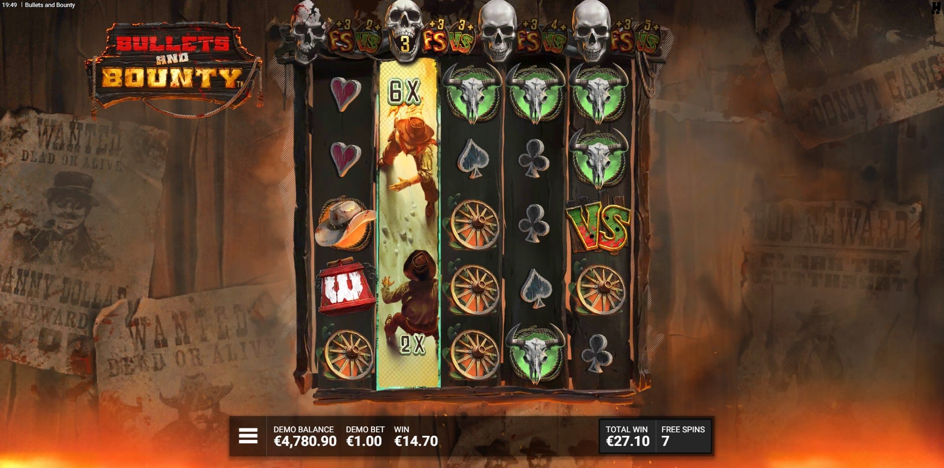 Bullets and Bounty slot