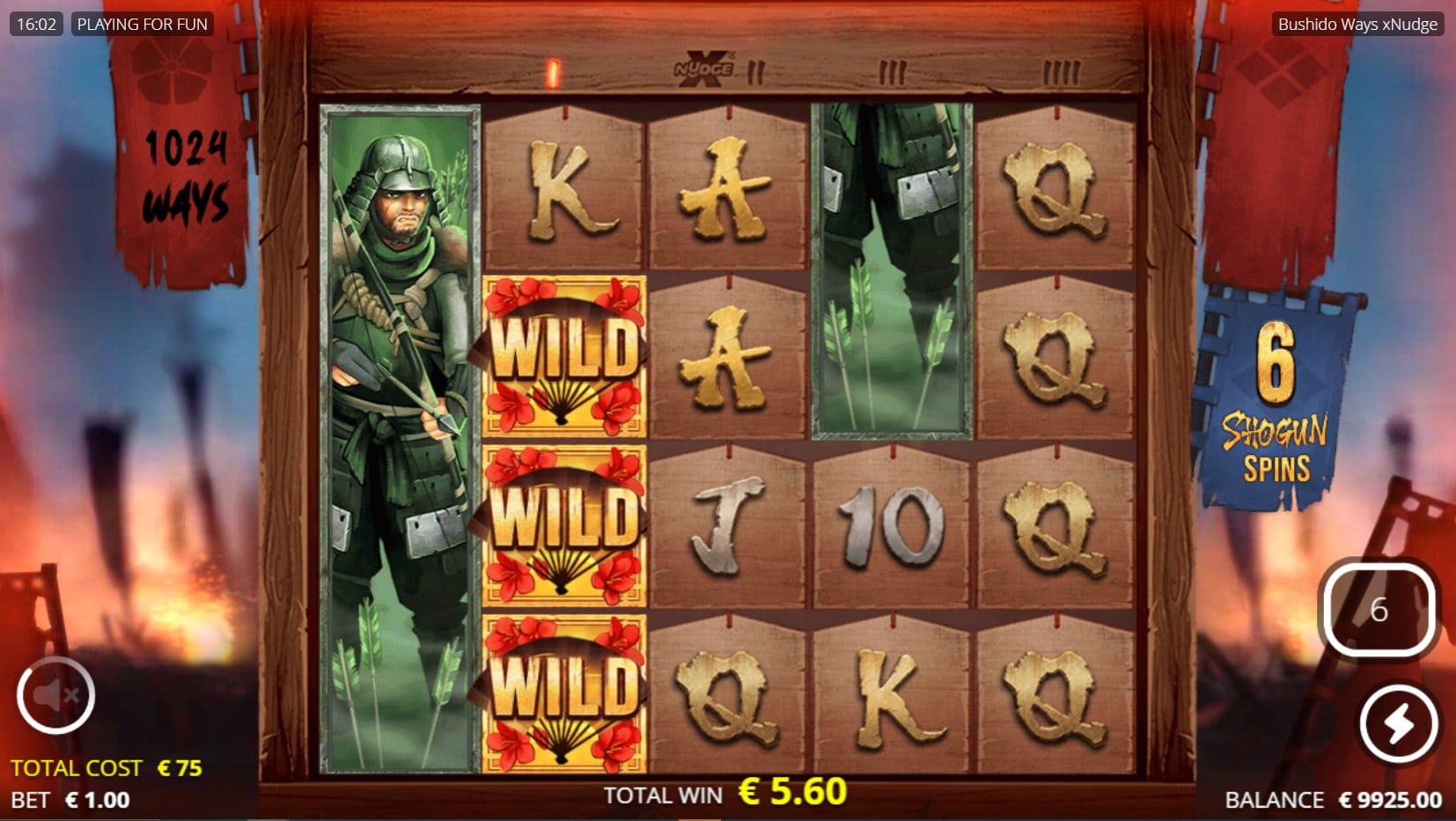 Bushido Ways xNudge slot