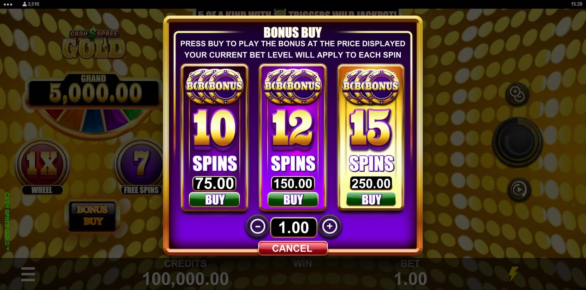 Cash Spree Gold slot
