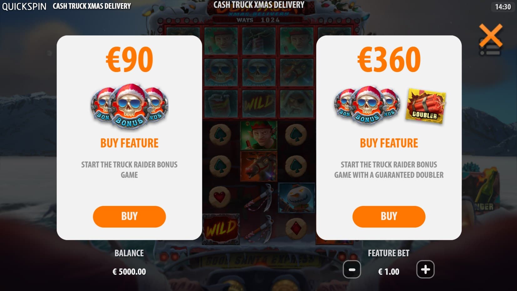 Cash Truck Xmas Delivery slot