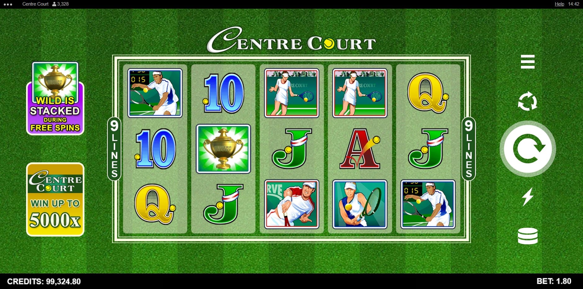 Centre Court slot