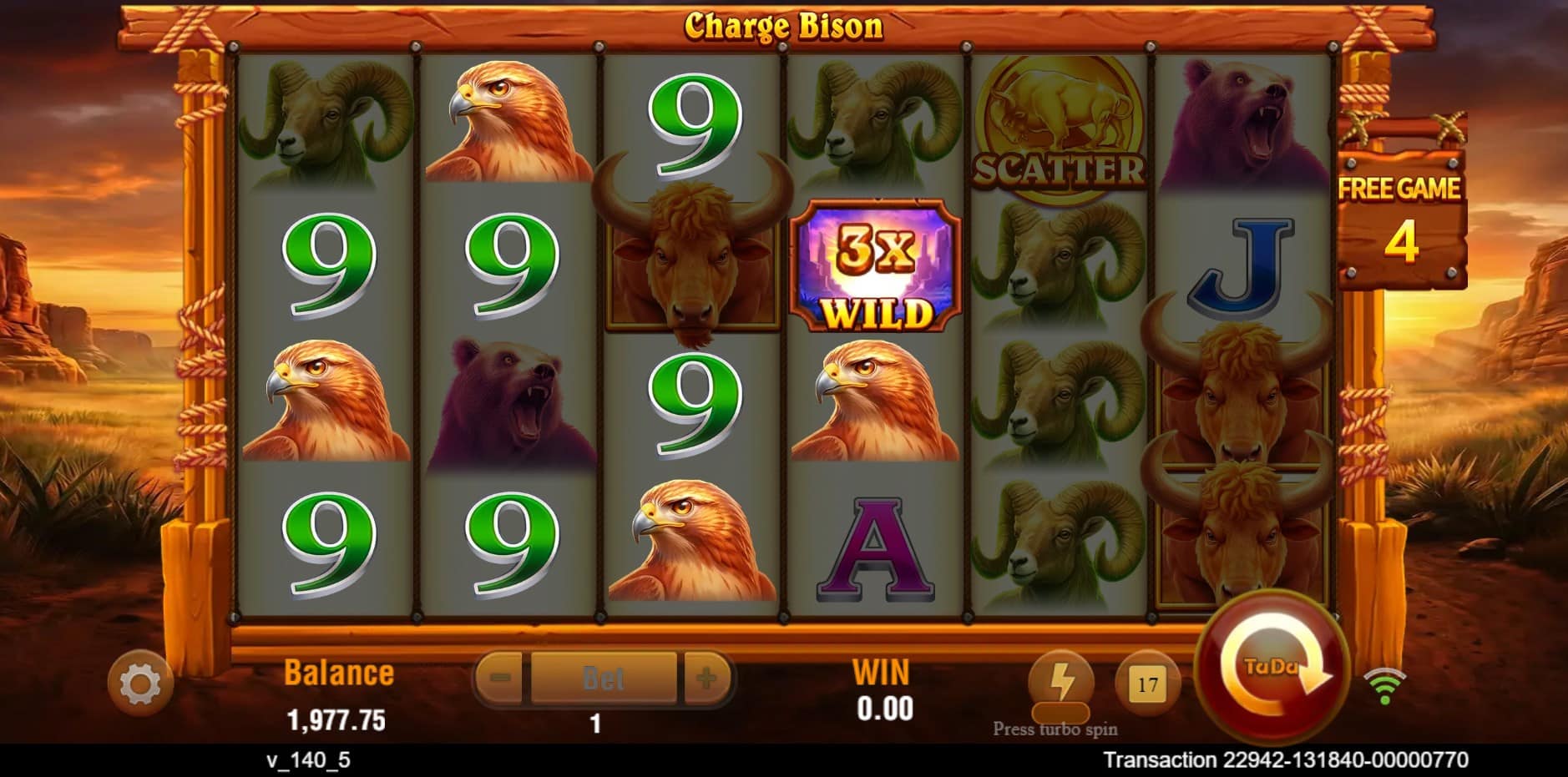 Charge Bison slot