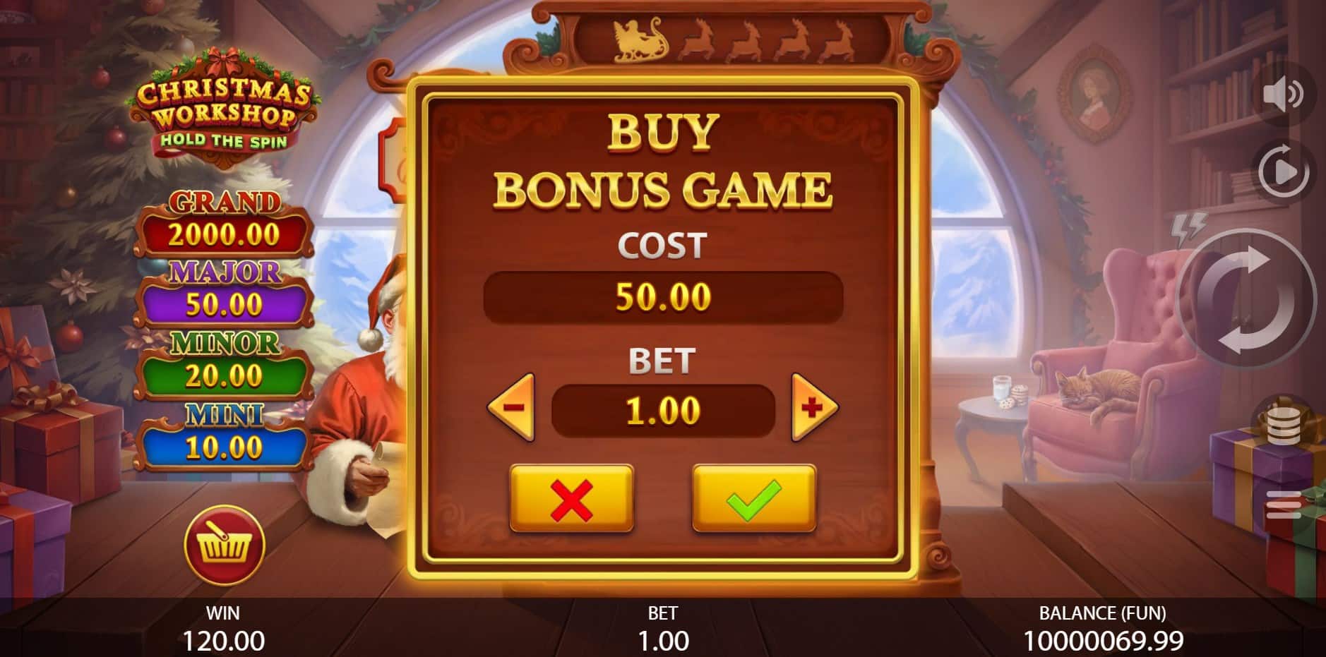 Christmas Workshop: Hold the Spin slot