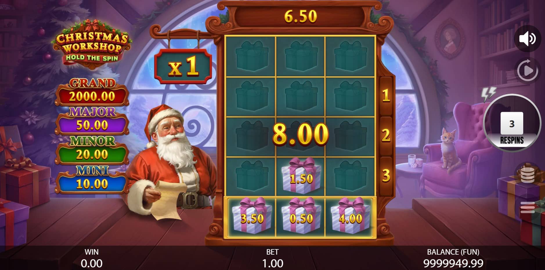 Christmas Workshop: Hold the Spin slot