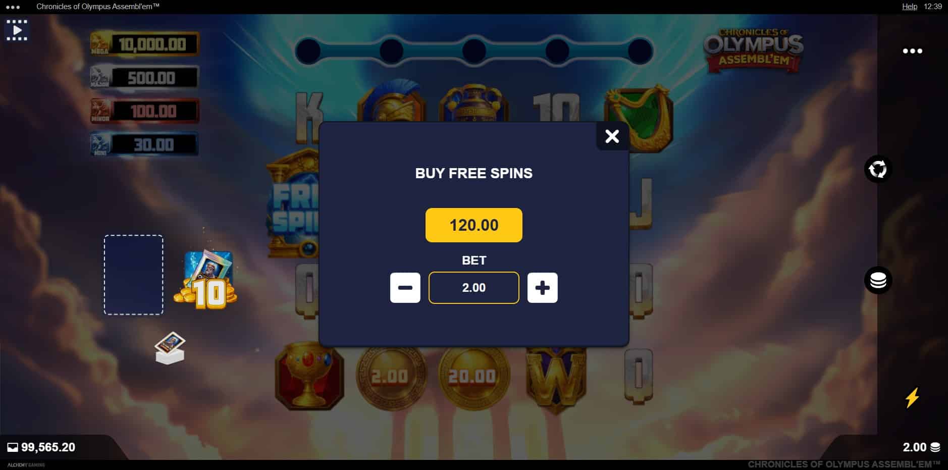 Chronicles of Olympus Assembl'em slot