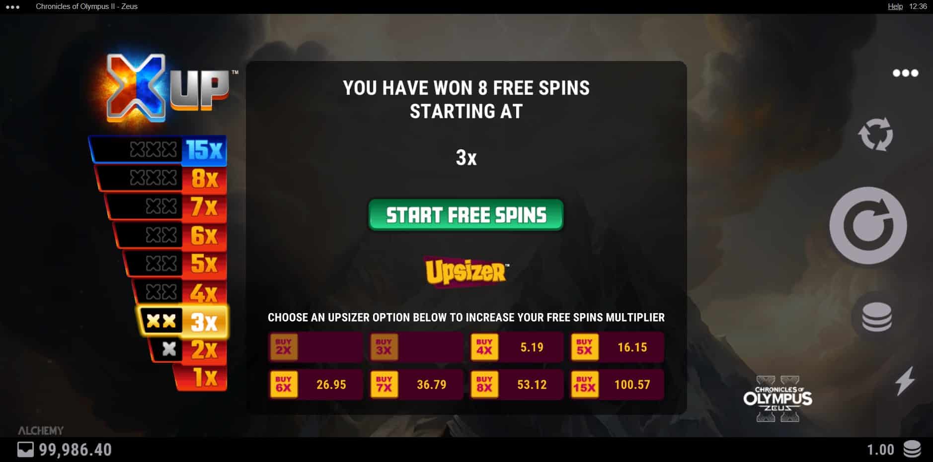 Chronicles of Olympus II - Zeus slot