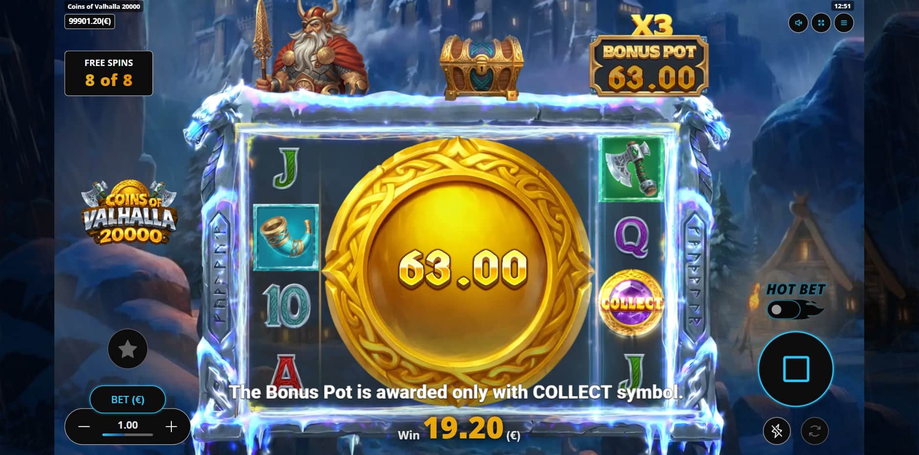 Coins of Valhalla 20,000 slot
