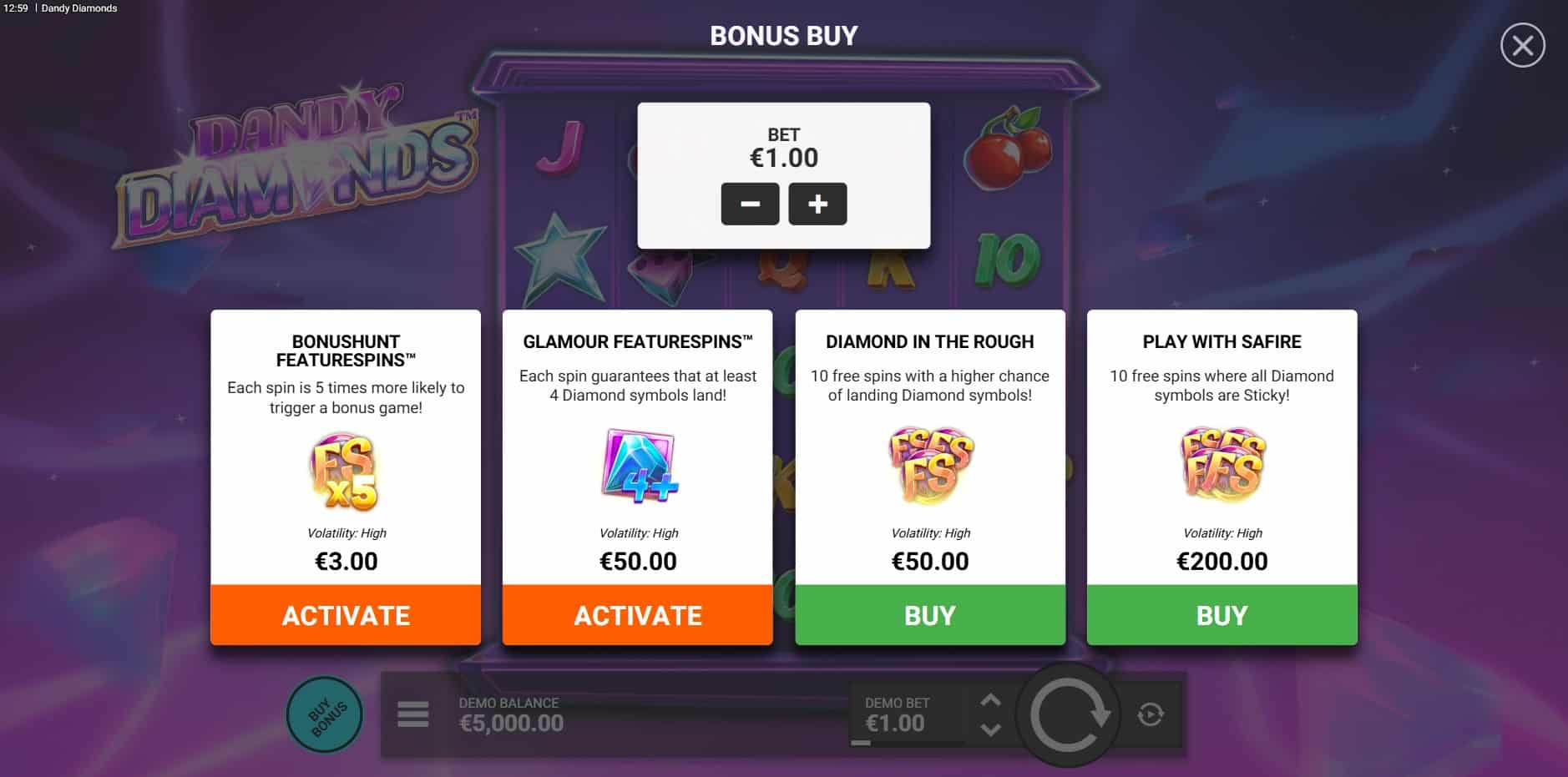 Dandy Diamonds slot