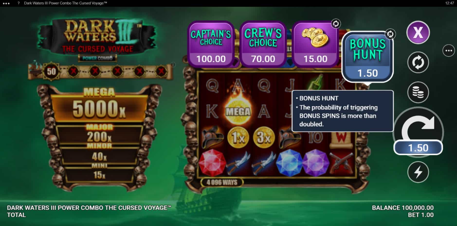 Dark Waters III POWER COMBO The Cursed Voyage slot