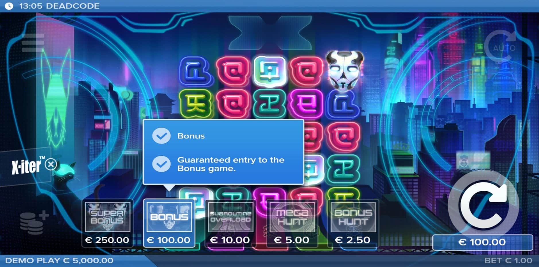 Deadcode slot
