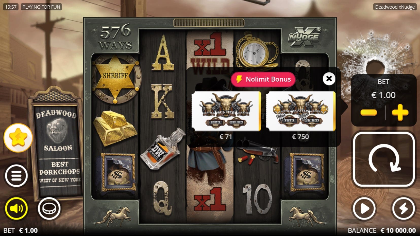 Deadwood slot