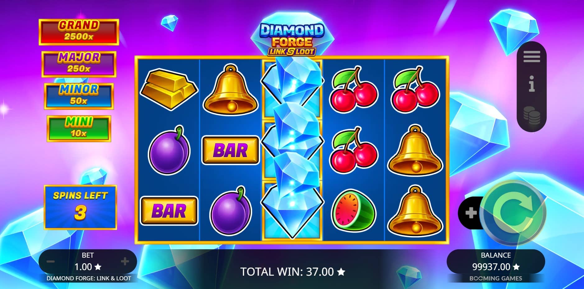 Diamond Forge Link & Loot slot