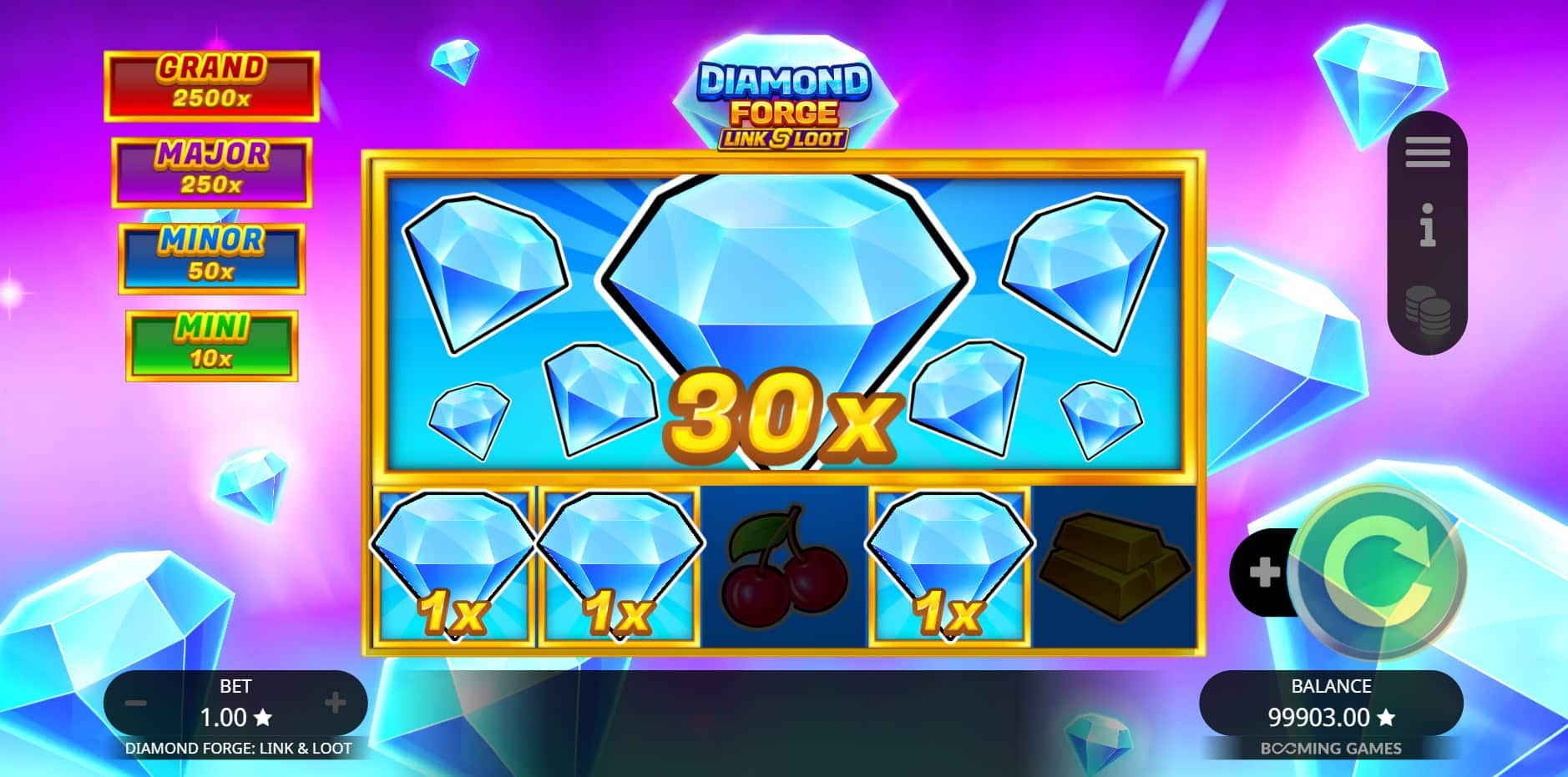 Diamond Forge Link & Loot slot