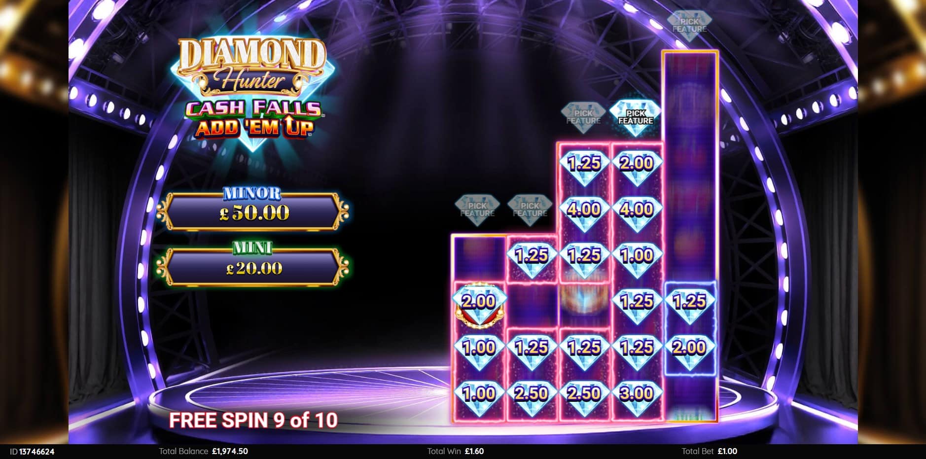 Diamond Hunter Cash Falls slot