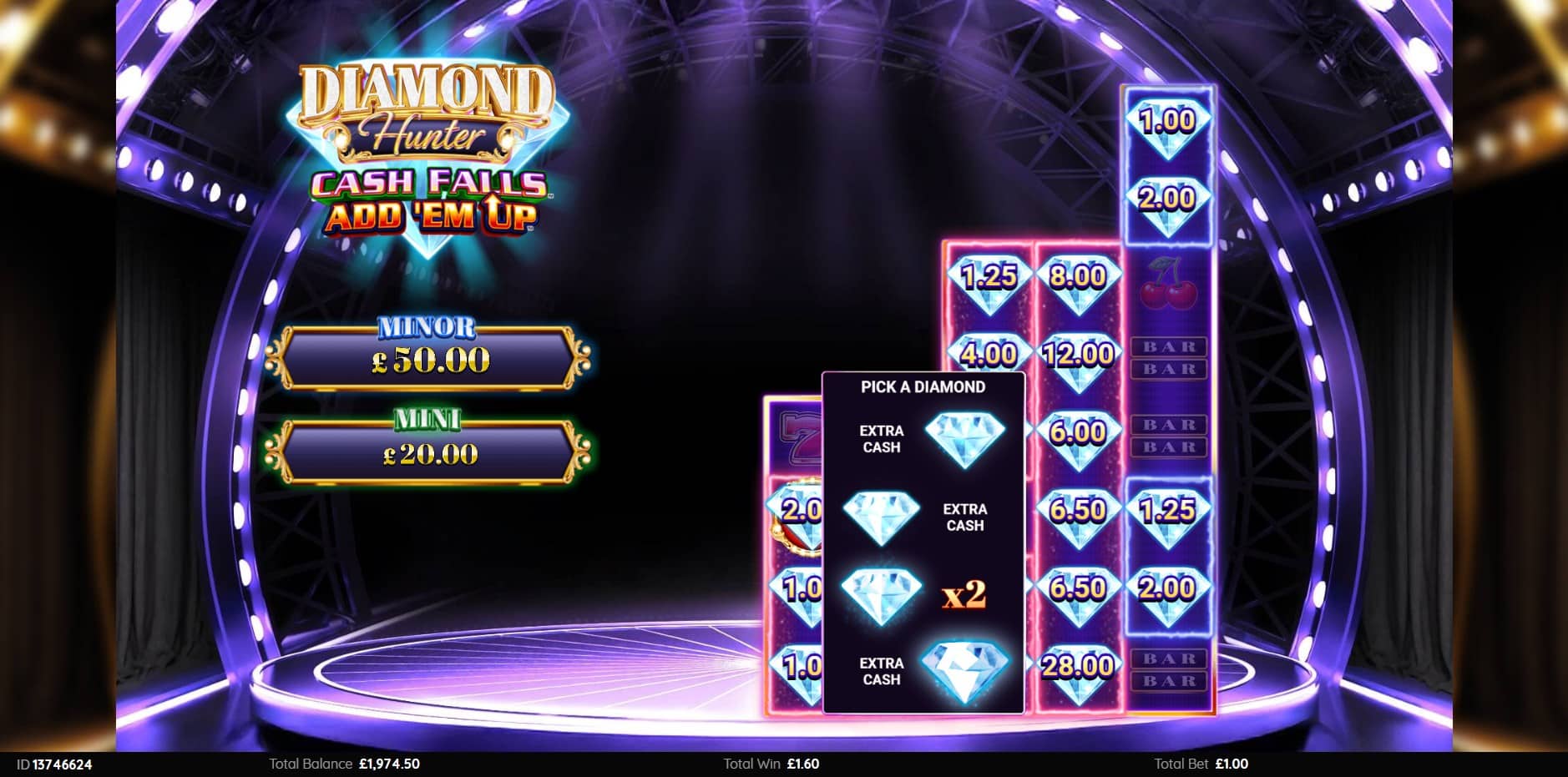 Diamond Hunter Cash Falls slot