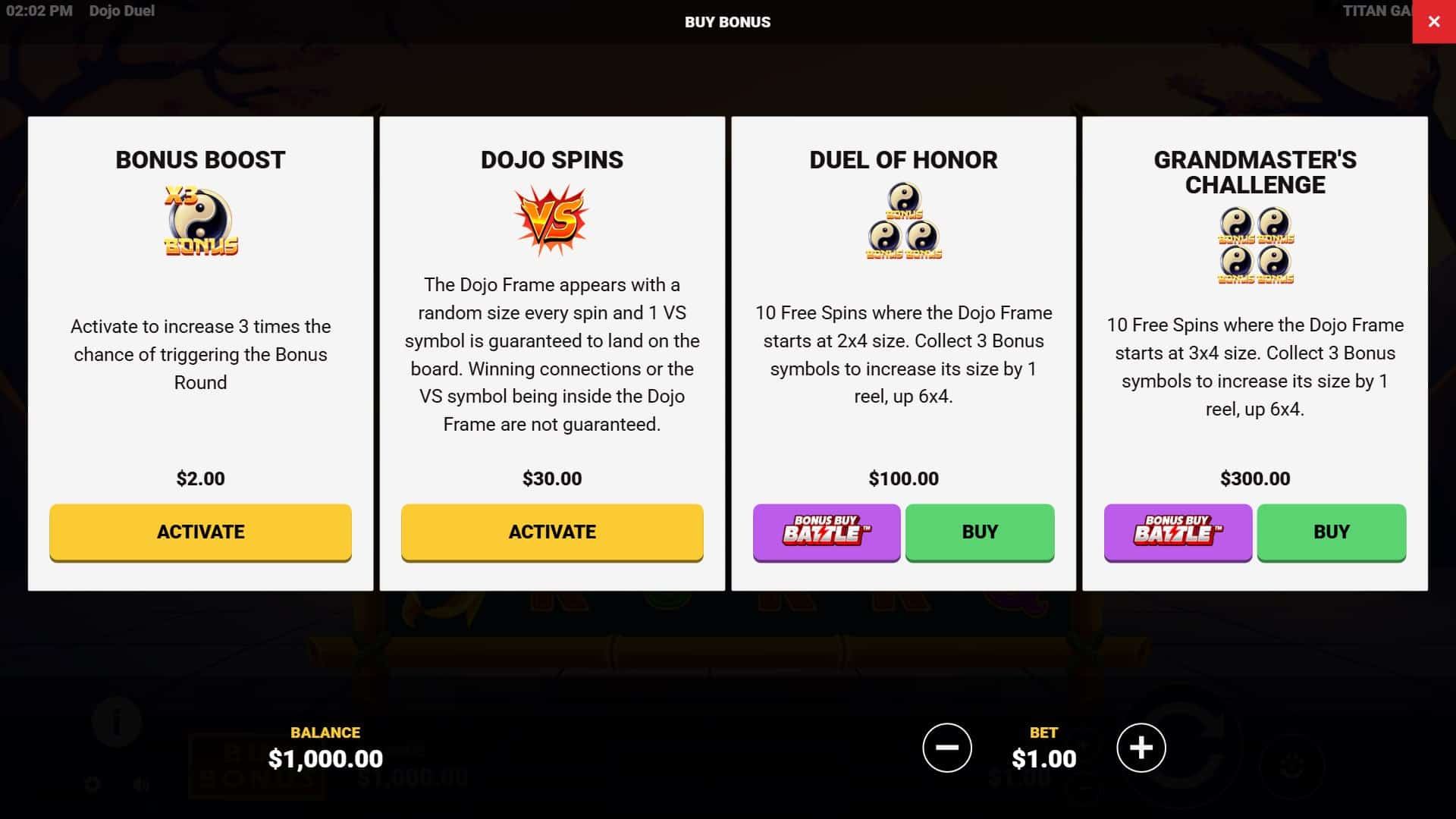 Dojo Duel slot