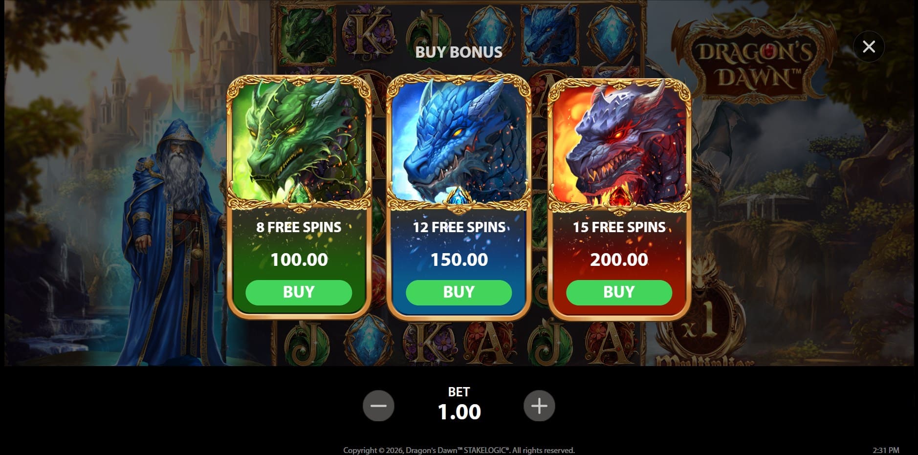 Dragon's Dawn slot