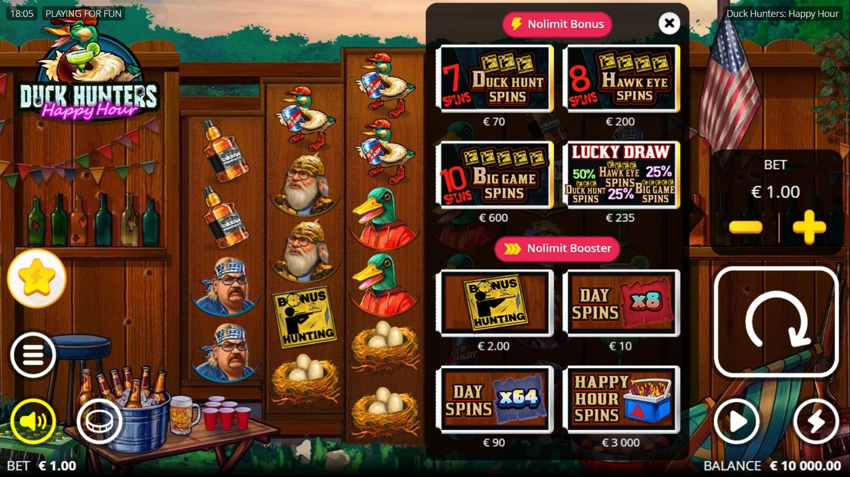 Duck Hunters Happy Hour slot
