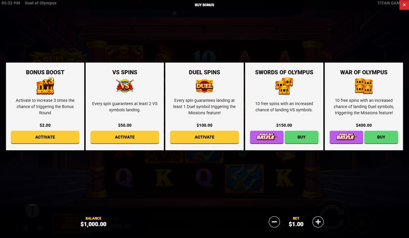 Duel of Olympus slot