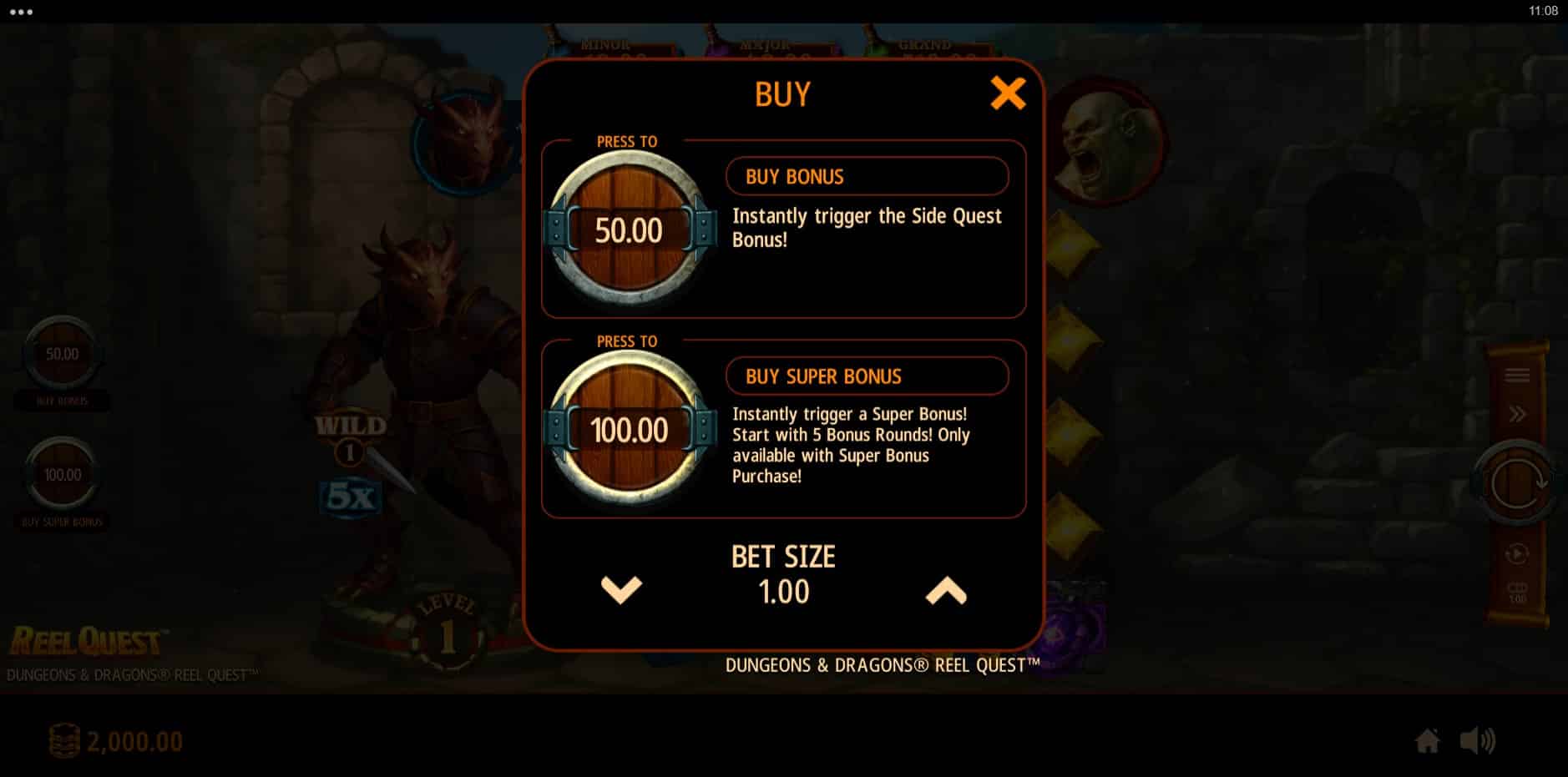 Dungeons & Dragons Reel Quest slot