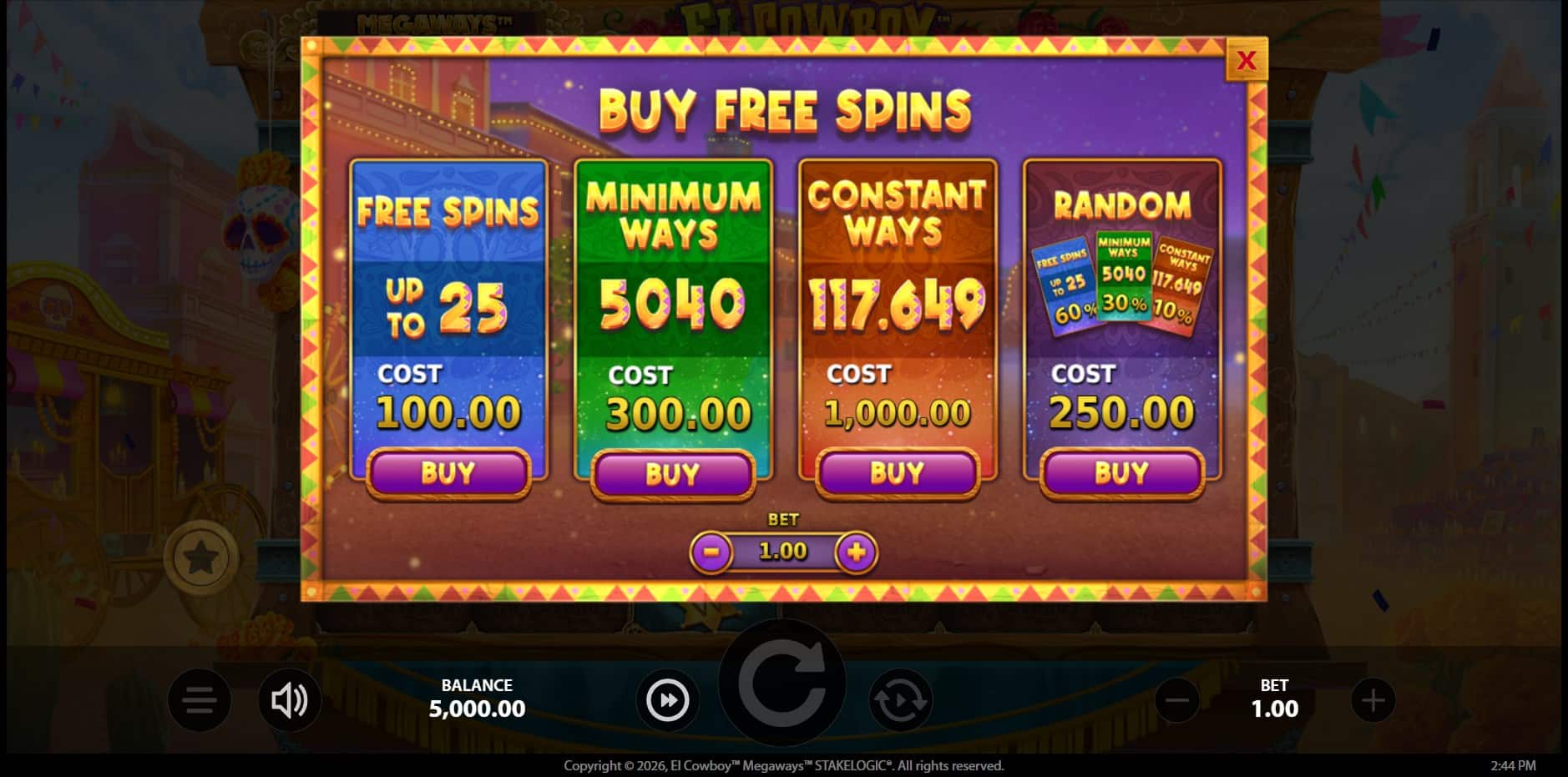 El Cowboy Megaways slot