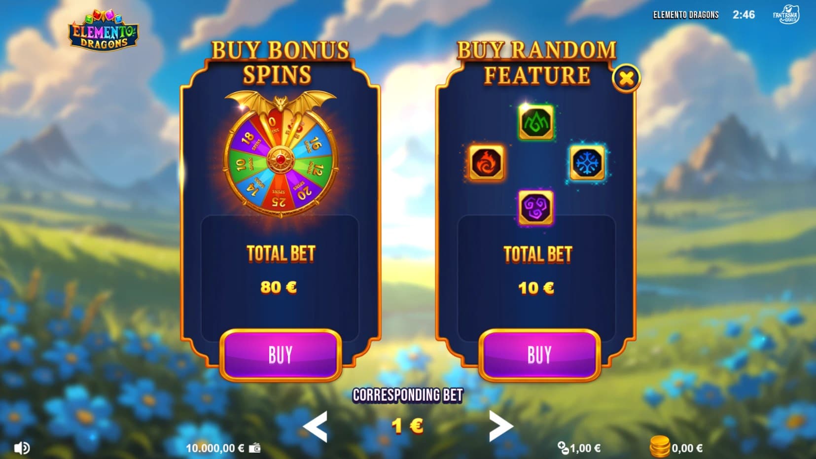 Elemento Dragons slot