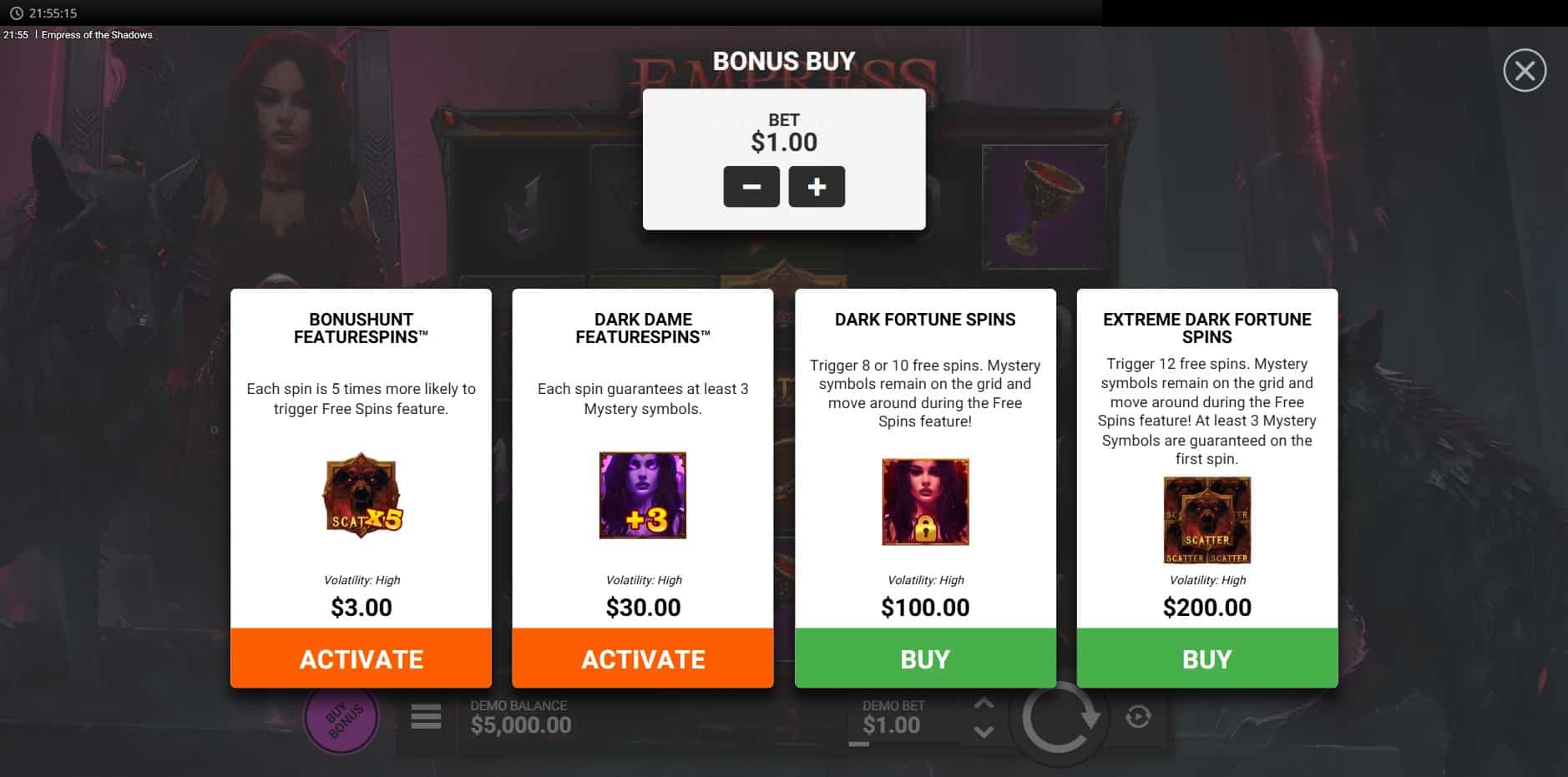 Empress of the Shadows slot