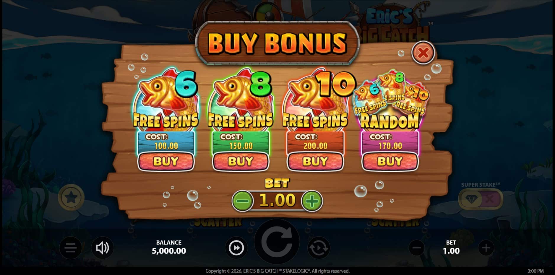 Eric's Big Catch slot