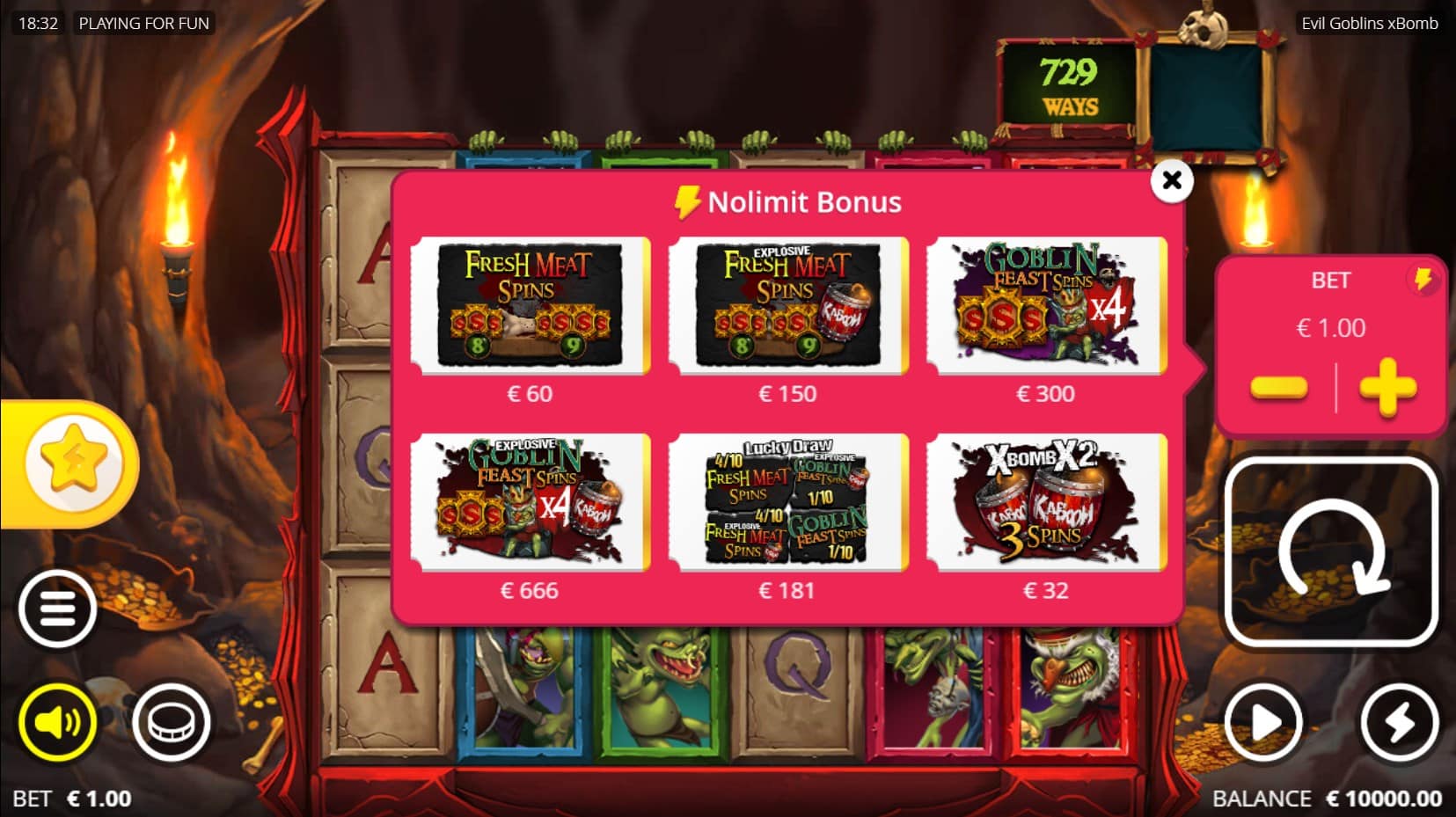 Evil Goblins xBomb slot
