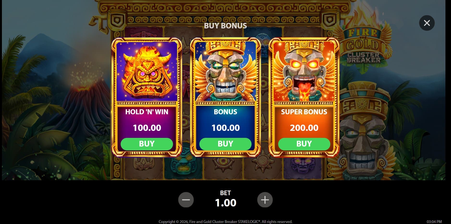 Fire and Gold Cluster Breaker slot