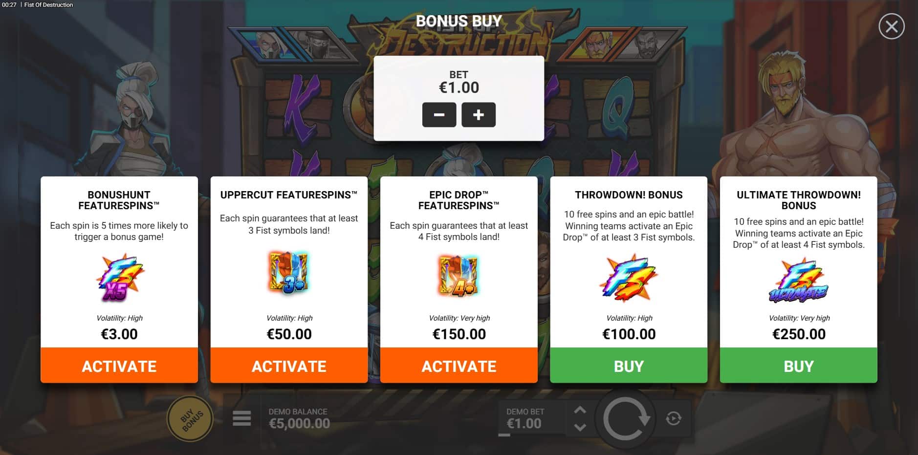 Fist of Destruction slot