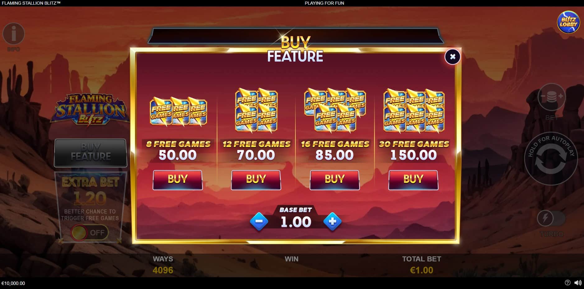 Flaming Stallion Blitz slot