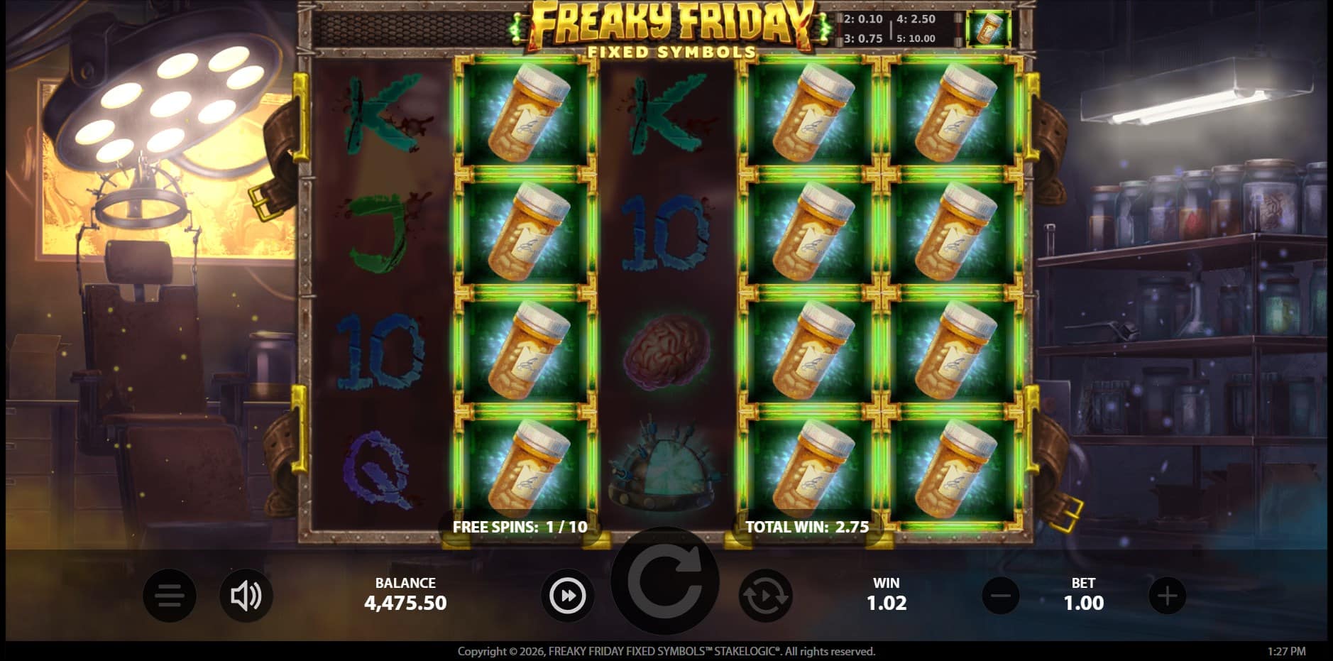 Freaky Friday Fixed Symbols slot