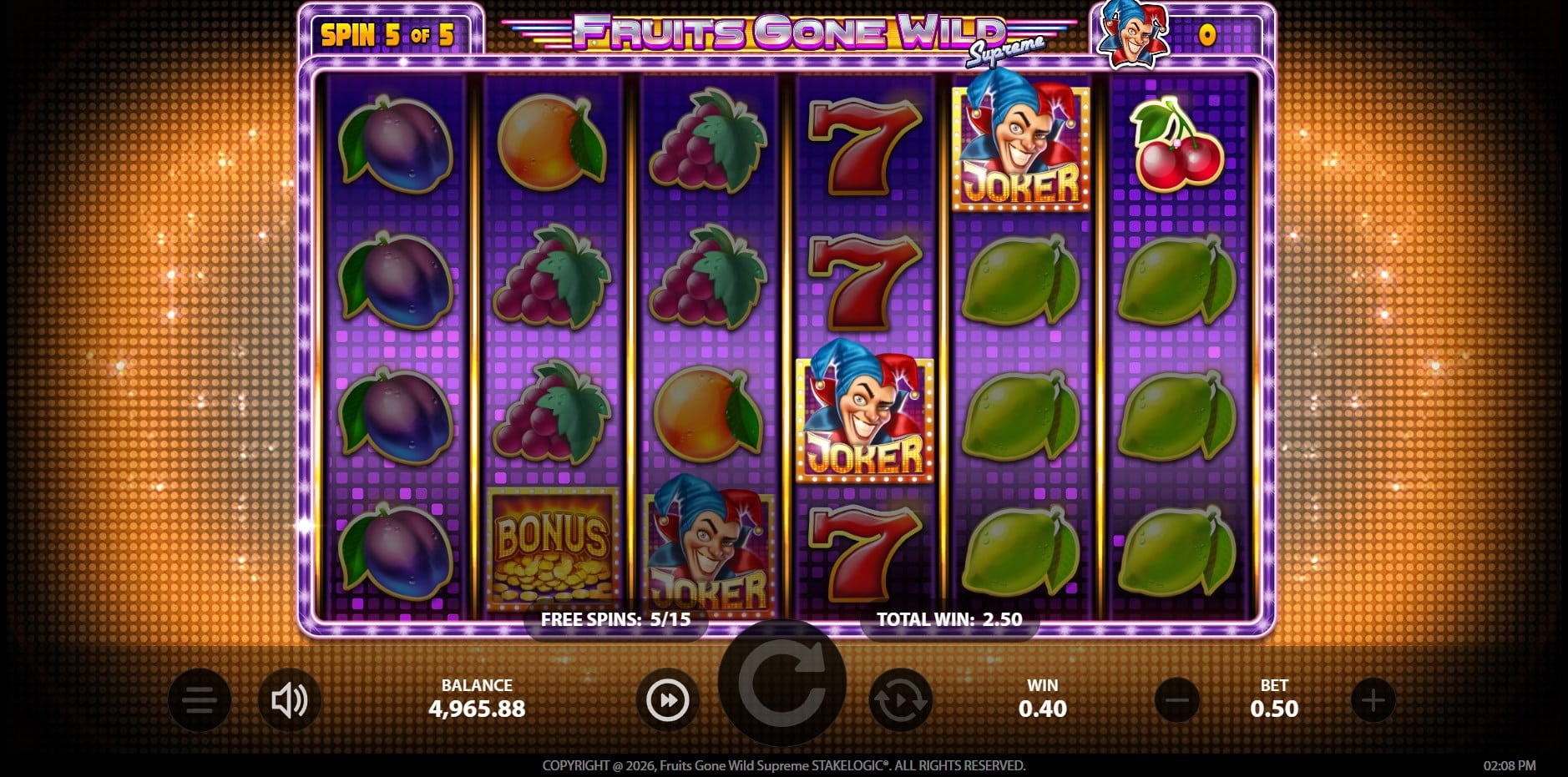 Fruits Gone Wild Supreme slot