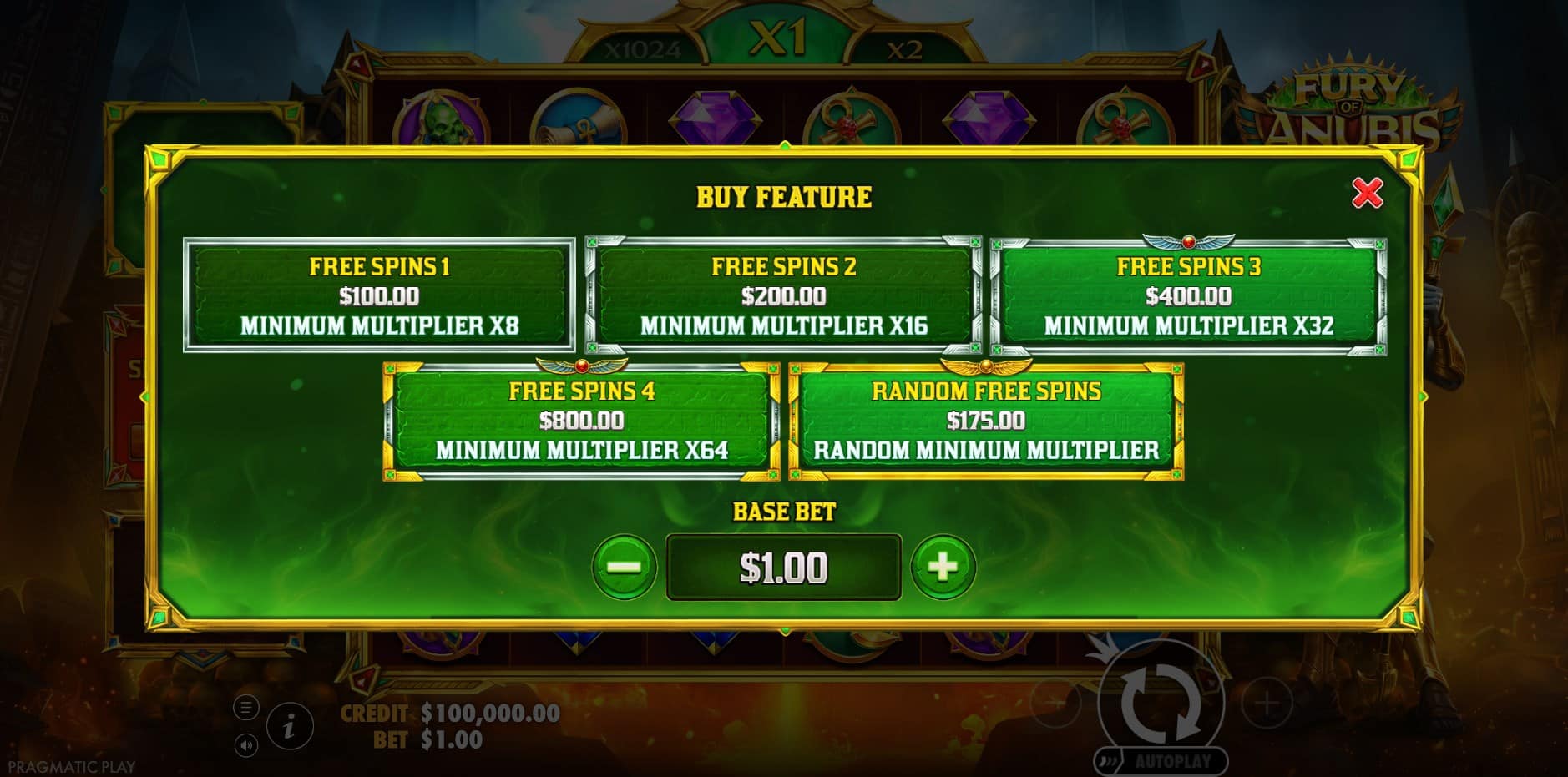 Fury of Anubis slot