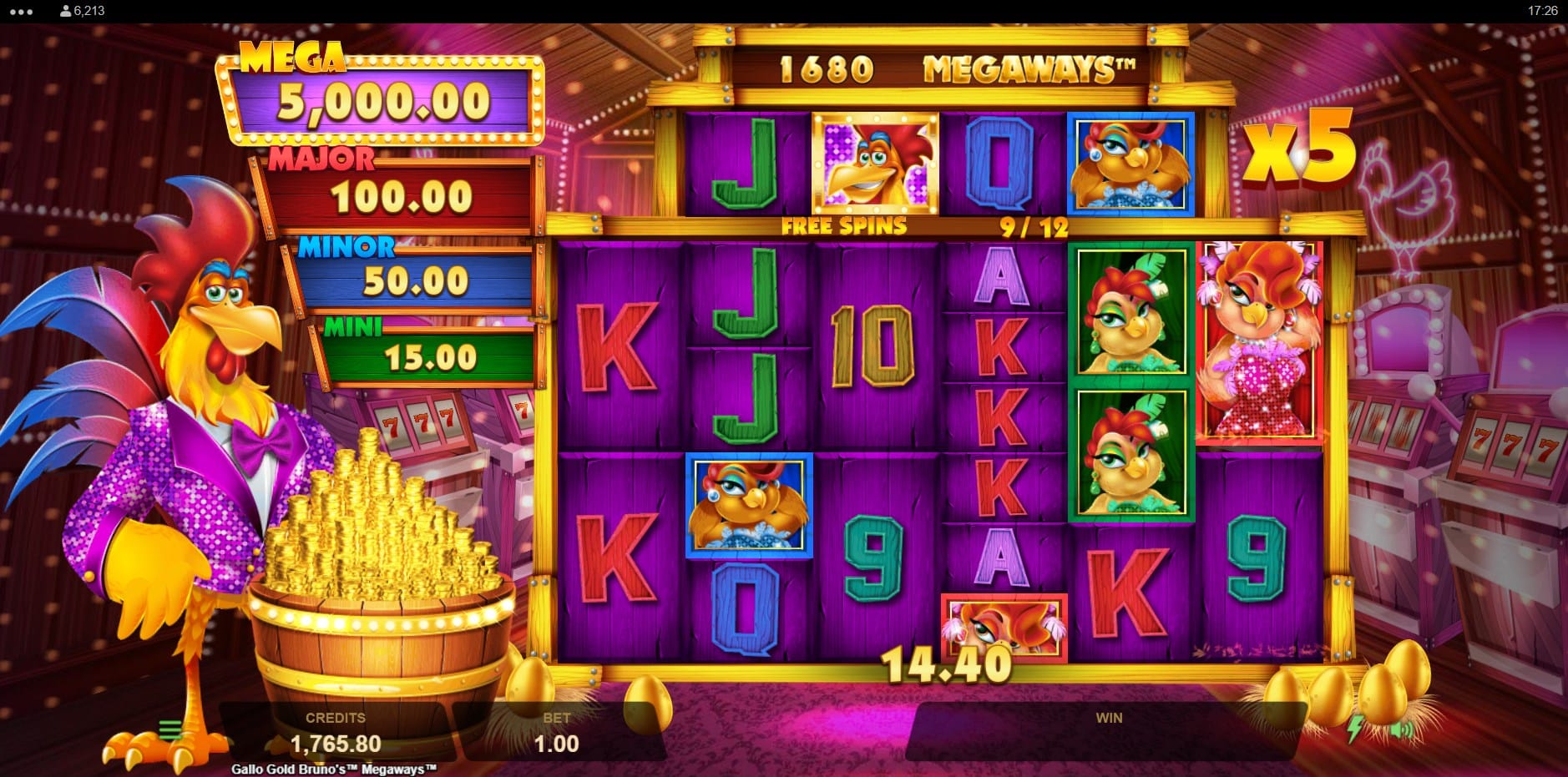 Gallo Gold Bruno's Megaways slot