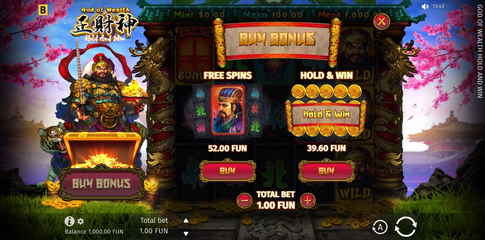 God of Wealth Hold & Win slot