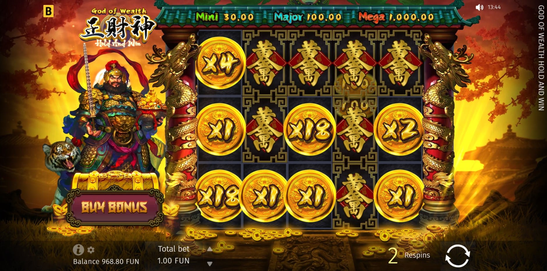 God of Wealth Hold & Win slot