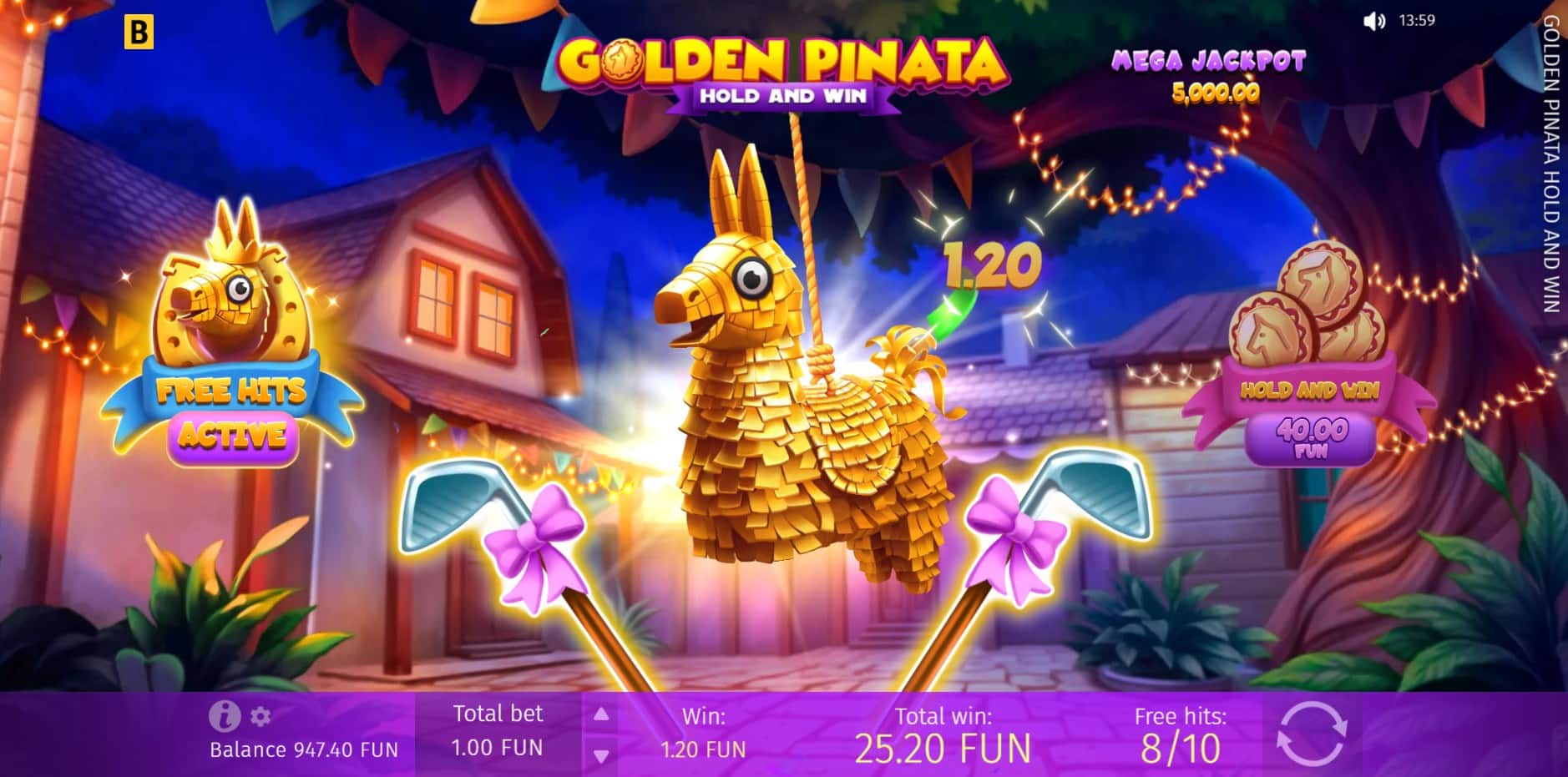 Golden Pinata Hold and Win slot