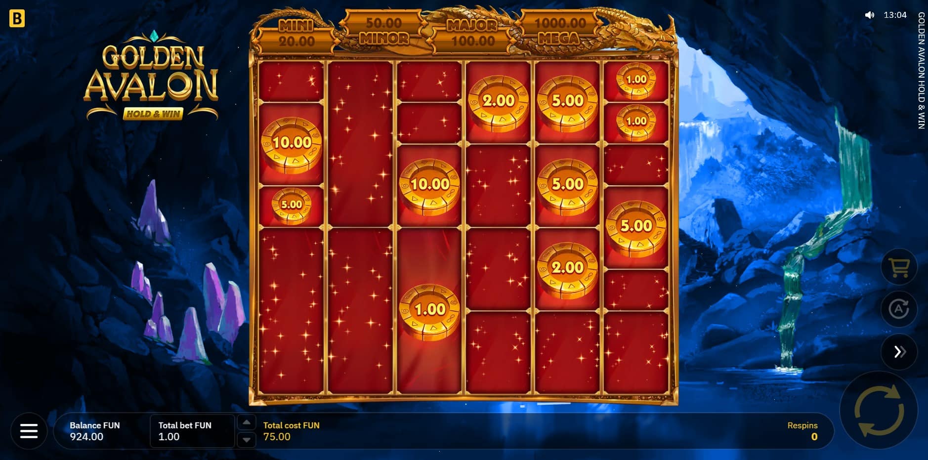 Golden Avalon Hold and Win slot