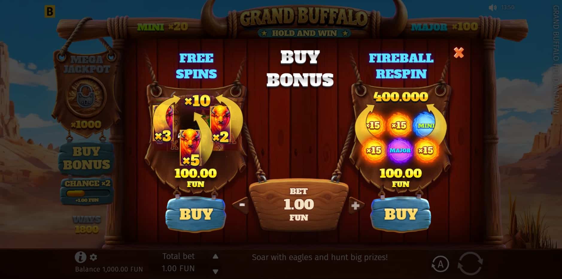 Grand Buffalo Hold and Win slot