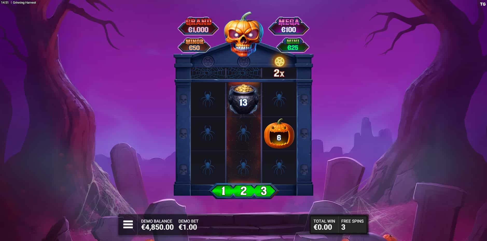 Grinning Harvest slot